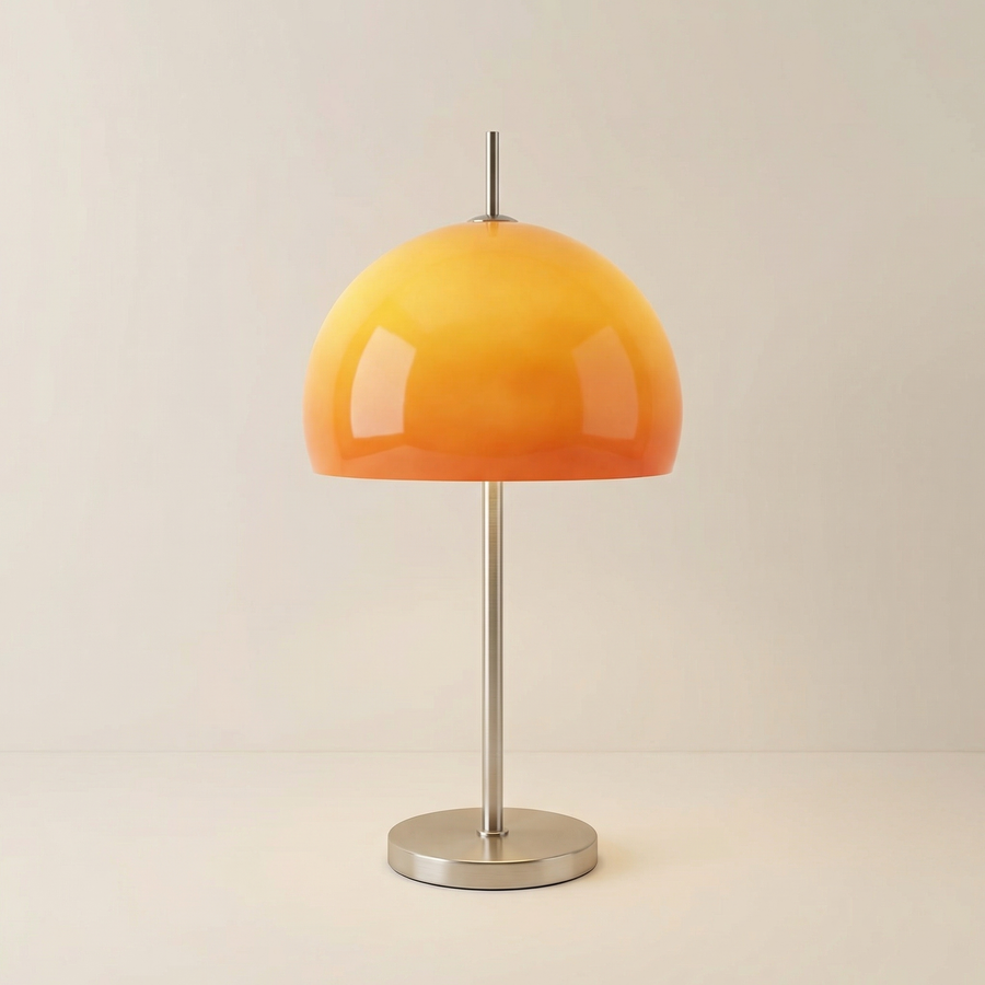 Bauhaus Mushroom Table Lamp – Glass Dome, Warm Ambient Light, Retro-Modern Design