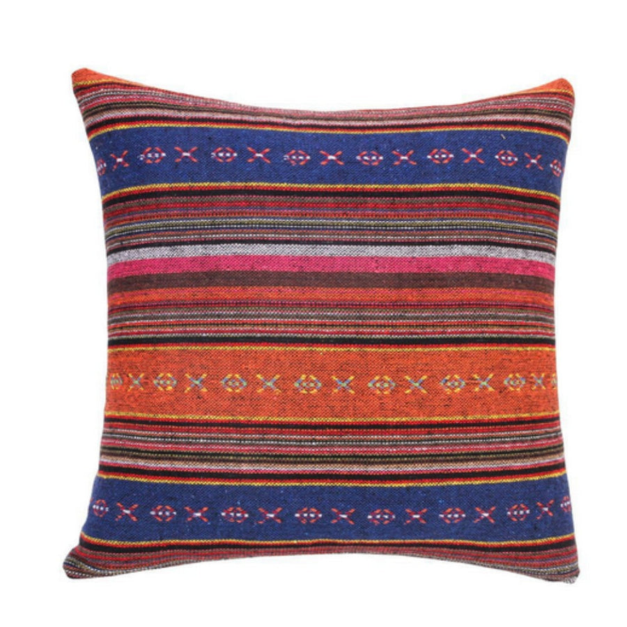 Bohemian Geometric Cushion Cover 18x18 Inch Woven Microfiber Blend Pillow Case