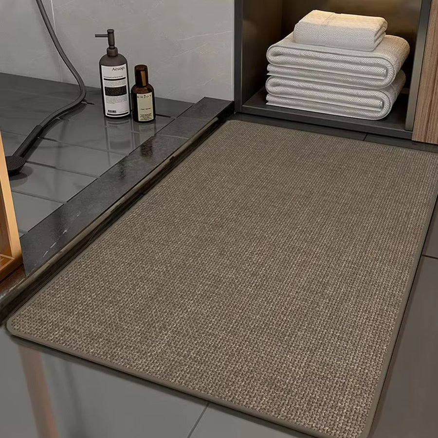 Braided Non-Slip Bath Mat – Highly Absorbent Bathroom Rug for Shower and Sink Area – Machine Washable, Plush Comfort