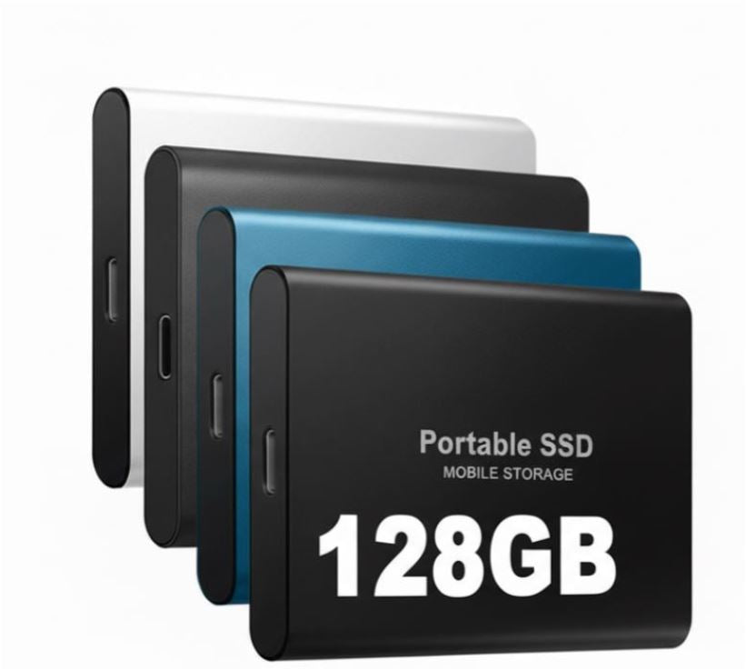 Compact External SSD Drive with High-Speed USB-C Connectivity | 128GB Portable Storage for Fast Data Transfer 0