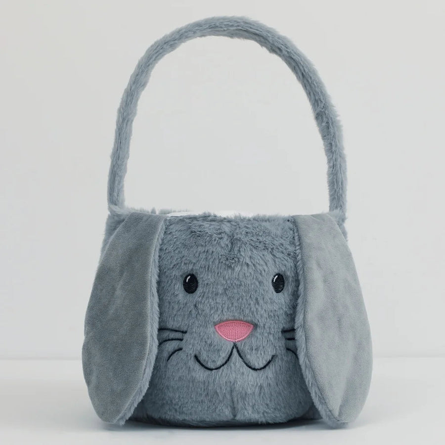 Easter Joy | Plush Easter Basket for Kids with Bunny Ears | Soft & Fluffy Design for Egg Hunts 0