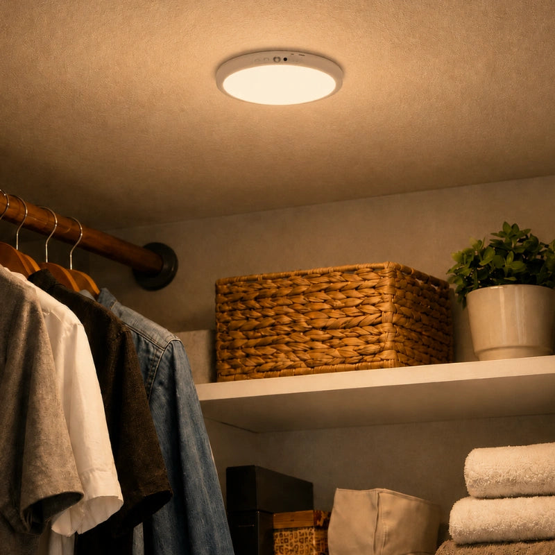 Wireless Motion Sensor Ceiling Light – Rechargeable LED Stick-On Light, Sets of 1, 2 or 4
