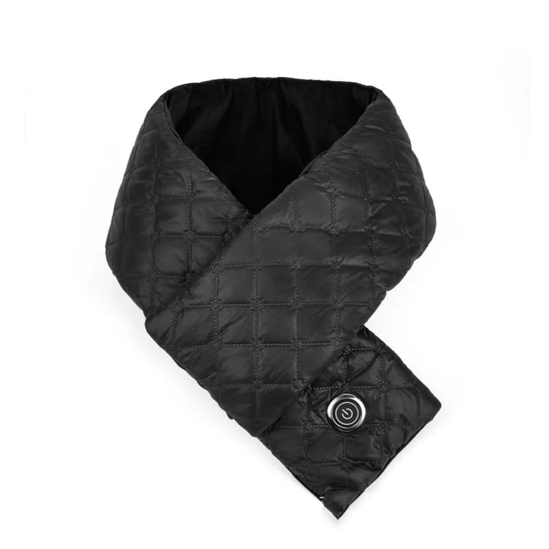 Heated Women's Neck Scarf Warmer with Quilted Design and 3 Adjustable Temperature Settings