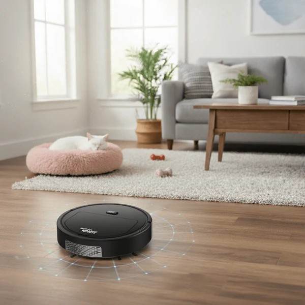 Home Cleaning Series | Robot Vacuum Cleaner with HEPA Filter | Quiet Operation for Effortless Pet Hair Removal 0