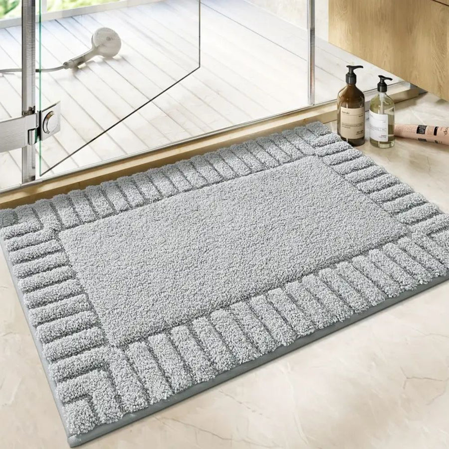 Minimalist Stripe Non-Slip Bath Mat – Soft, Quick-Drying Bathroom Rug for Cozy Comfort and Stylish Decor