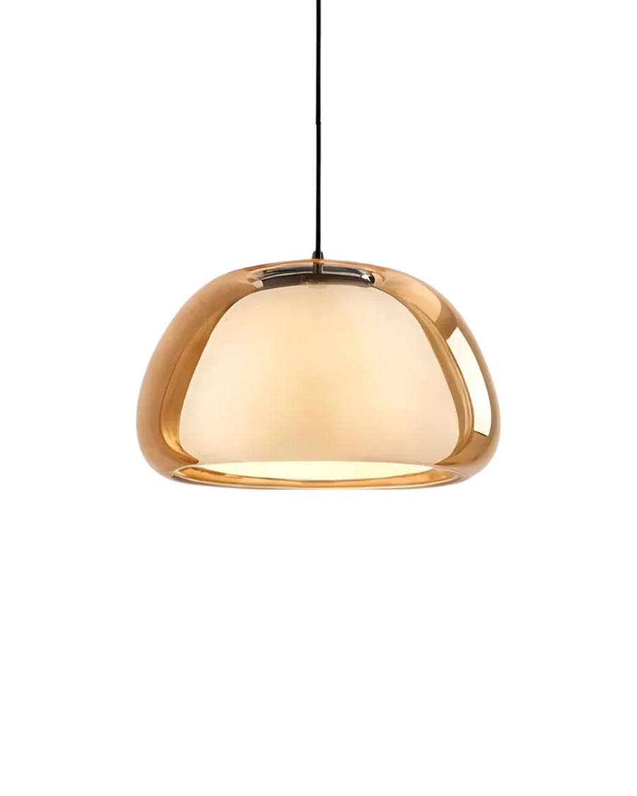Modern Glass Pendant Light with Adjustable Height for Kitchen Island – Elegant Dome Shade, Ideal for Home and Commercial Use