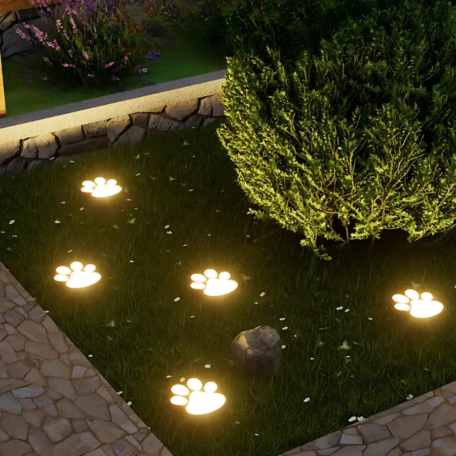 PawGlow Solar Garden Light – LED Paw Print Stake Light for Garden & Patio, Warm or Cool White