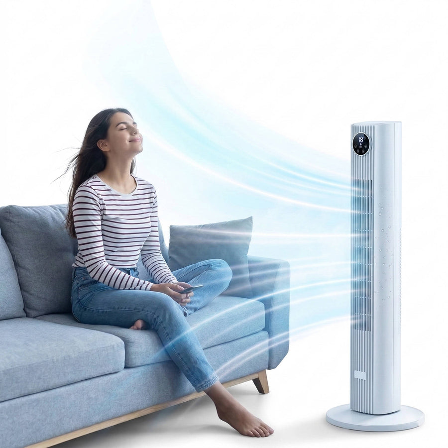 Portable Air Conditioner Tower with 4 Cooling Modes, Remote Control, 90-Degree Oscillation for Efficient Cooling in Small Spaces