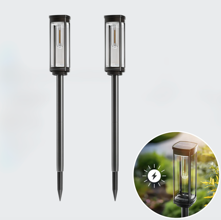 Solar Pathway Lights for Garden and Driveway – Waterproof, Wireless Outdoor Lighting with Warm Glow