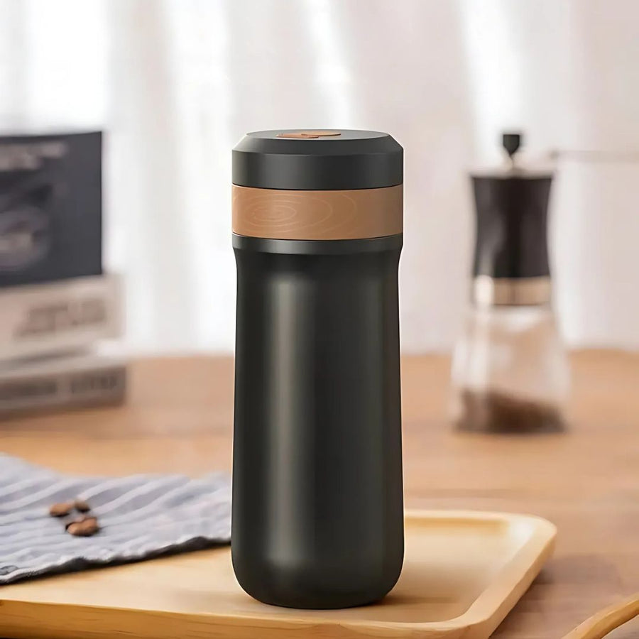 Travel Brew | Portable French Press Coffee Maker with Double-Wall Insulation | Compact Design for Fresh Coffee Anywhere
