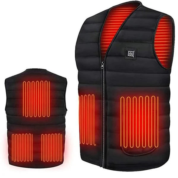 Unisex Heated Gilet with Adjustable Heat Levels and Targeted Core Heating – Machine Washable Body Warmer for Indoor and Outdoor Use