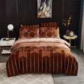 3-Piece Duvet Cover Set in Microfiber with Double-Sided Geometric Space Design – Queen Size Bed Covers for Stylish Bedrooms