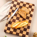 Acacia Wood Cutting Board with Chess-Inspired Design – Durable Butcher Block for Chopping and Serving