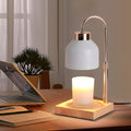 Adjustable Candle Warmer Lamp with Solid Wood Base and 50W Halogen Bulb – Versatile Wax Melt Warmer with Timer and Brightness Settings