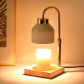 Adjustable Candle Warmer Lamp with Solid Wood Base and 50W Halogen Bulb – Versatile Wax Melt Warmer with Timer and Brightness Settings
