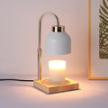Adjustable Candle Warmer Lamp with Solid Wood Base and 50W Halogen Bulb – Versatile Wax Melt Warmer with Timer and Brightness Settings