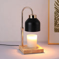 Adjustable Candle Warmer Lamp with Solid Wood Base and 50W Halogen Bulb – Versatile Wax Melt Warmer with Timer and Brightness Settings