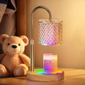 Adjustable Flameless Candle Warmer Lamp with Timer and RGB Lighting – Dimmable Heat Control for Scented Jar Candles