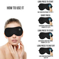 Adjustable Heated Eye Mask with Cordless Design, USB Rechargeable, Three Heat Levels for Eye Strain Relief and Relaxation