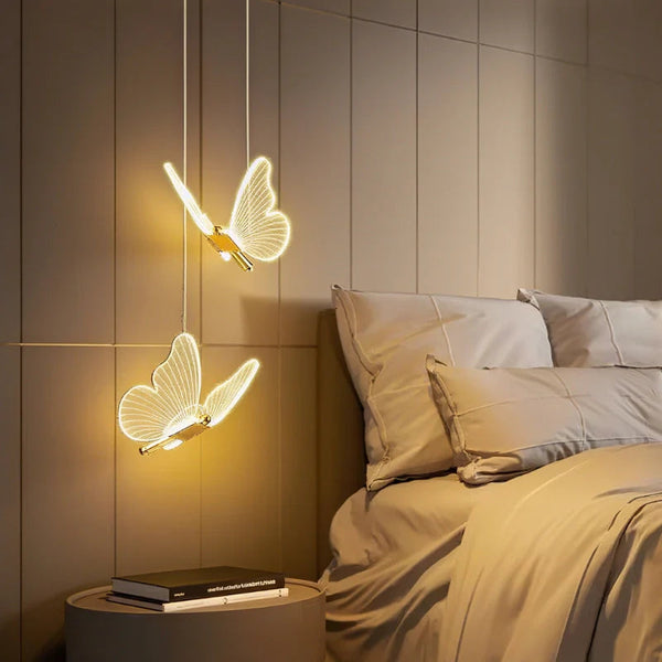Aetherwing Butterfly Pendant Light – Sculptural Modern Ceiling Fixture, Single or Twin