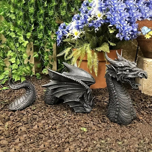 Ancient Dragon Garden Statue – Handcrafted Weather-Resistant Outdoor Sculpture for Garden Decorations and Decor