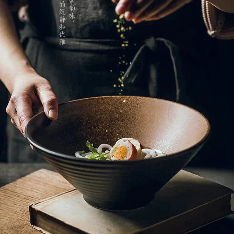 Artisan Collection | Japanese Ceramic Ramen Bowl with Handcrafted Design | Elegant Tableware for Authentic Dining 0