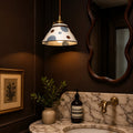 Artisan Lighting | Kitchen Pendant Lighting with Hand-Painted Ceramic Shade | Unique Floral Design for Elegant Ambiance 5