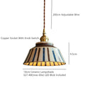 Artisan Lighting | Kitchen Pendant Lighting with Hand-Painted Ceramic Shade | Unique Floral Design for Elegant Ambiance 7