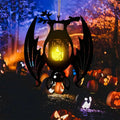 Bat Lantern Candle Holder – Gothic Decorative Accent for Indoor and Outdoor Use, Weather-Resistant Wood, Unique Bat Silhouette
