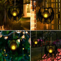 Bat Lantern Candle Holder – Gothic Decorative Accent for Indoor and Outdoor Use, Weather-Resistant Wood, Unique Bat Silhouette