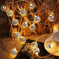 Battery Operated LED Moroccan Fairy Lights – 10ft Gold Globe String Lights for Indoor and Outdoor Party Decor