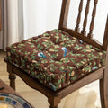Bird and Leaf Pattern Chair Cushion with Thick Padding and Portable Strap – 16.5 x 16.5 Inches