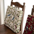 Bird and Leaf Pattern Chair Cushion with Thick Padding and Portable Strap – 16.5 x 16.5 Inches