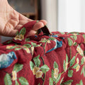 Bird and Leaf Pattern Chair Cushion with Thick Padding and Portable Strap – 16.5 x 16.5 Inches