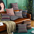 Bohemian Geometric Cushion Cover 18x18 Inch Woven Microfiber Blend Pillow Case