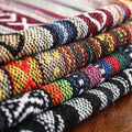 Bohemian Geometric Cushion Cover 18x18 Inch Woven Microfiber Blend Pillow Case