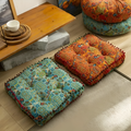 Bohemian Round Floor Cushion with Thick Padding – Comfortable Floor Pillow for Stylish Seating, 50cm Diameter