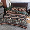 Boho Tribal Print Duvet Cover Set in Cotton-Microfiber Blend for Single and Double Beds – Soft and Stylish Bedding