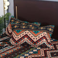 Boho Tribal Print Duvet Cover Set in Cotton-Microfiber Blend for Single and Double Beds – Soft and Stylish Bedding