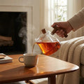 Borosilicate Glass Teapot with Infuser and Wooden Handle – 550 ml Capacity for Loose Tea