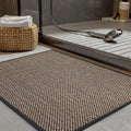 Braided Non-Slip Bath Mat – Highly Absorbent Bathroom Rug for Shower and Sink Area – Machine Washable, Plush Comfort