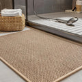 Braided Non-Slip Bath Mat – Highly Absorbent Bathroom Rug for Shower and Sink Area – Machine Washable, Plush Comfort