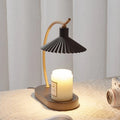 Candle Warmer Lamp with LED Light – Nordic Design Flameless Candle Heater with Wooden Details, Safe for Candles up to 10 cm