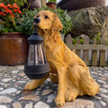 Canine Solar Lantern Garden Sculpture – Decorative Outdoor Dog Light for Garden & Patio