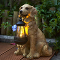 Canine Solar Lantern Garden Sculpture – Decorative Outdoor Dog Light for Garden & Patio