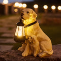 Canine Solar Lantern Garden Sculpture – Decorative Outdoor Dog Light for Garden & Patio