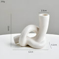 Ceramic Candle Holder with Knotted Design – Neutral Finish, Ideal for Tea Light or Candle Stick Holder, Elegant Home Decor