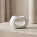 Ceramic Oil Burner with Glossy White Finish for Essential Oils and Tealight Candles – Compact Indoor Tabletop Design