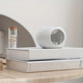 Ceramic Oil Burner with Glossy White Finish for Essential Oils and Tealight Candles – Compact Indoor Tabletop Design