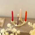 Ceramic Ripple Candle Holder – Sculptural Wave Design for Modern Home Decor